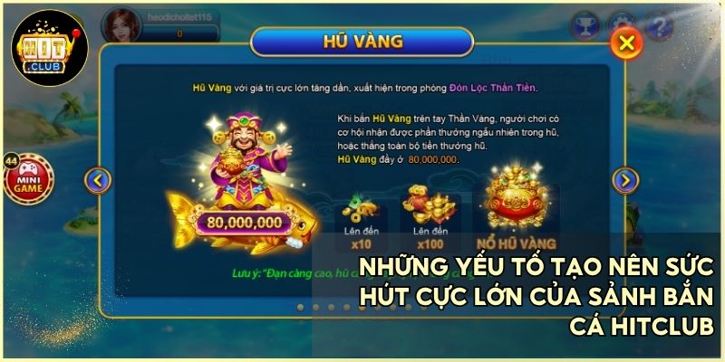 Giải mã những ưu điểm vượt trội của sảnh bắn cá đổi thưởng tại HitClub