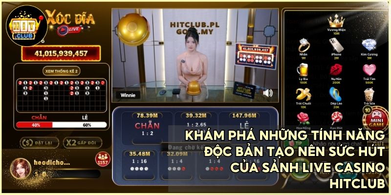 Tận hưởng cảm giác sòng bài thực tế cùng dàn Idol Live chỉ có tại HitClub